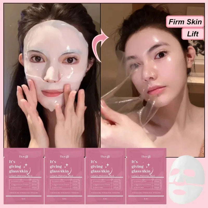 Deep Collagen Mask Facial Shrink Pores Moisturizing Overnight Mask Anti-Wrinkle Hydrating Refreshing Brightening Face Skin Care