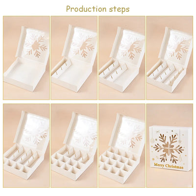 Christmas Cookie Gifts Boxes Candy Snack Packing Bags Merry Christmas  Decorations For Home Xmas Wrapping 2025 New Year Gift Box