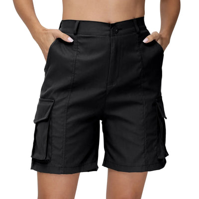 Multi-pocket Cargo Shorts For Women Summer Casual Shorts Knee Length short pants High Waist Sports Shorts Outdoor Hiking Shorts