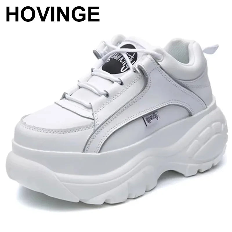 2025 Designer Women Platform Casual Buffalo Sneakers Low-top Light 6cm Sole Breathable Shoes Outdoor White Tennis Lace-up - Elanique