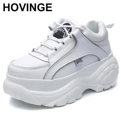 2025 Designer Women Platform Casual Buffalo Sneakers Low-top Light 6cm Sole Breathable Shoes Outdoor White Tennis Lace-up - Elanique