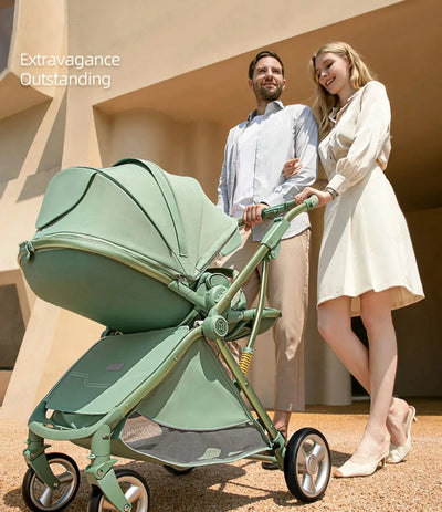 Portable Foldable Baby Stroller, High View Two-way Baby Stroller, Lightweight Travel Baby Stroller,  Adjustable Backrest