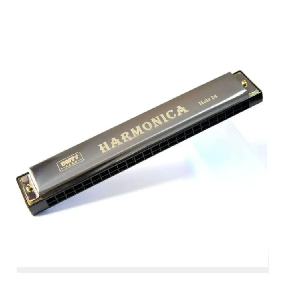 Double Row 24 Hole Harmonica Professional Play Blues Harmonica Tremolo Harmonica Beginner Jazz Folk Harmonicas Blues Rock