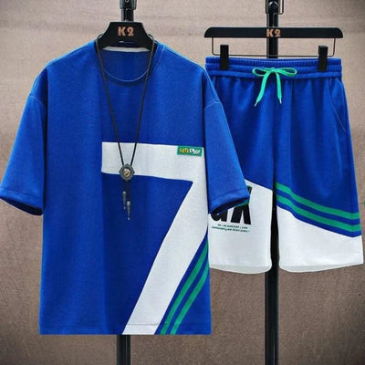 Casual Gradient Men Set T-Shirt Summer