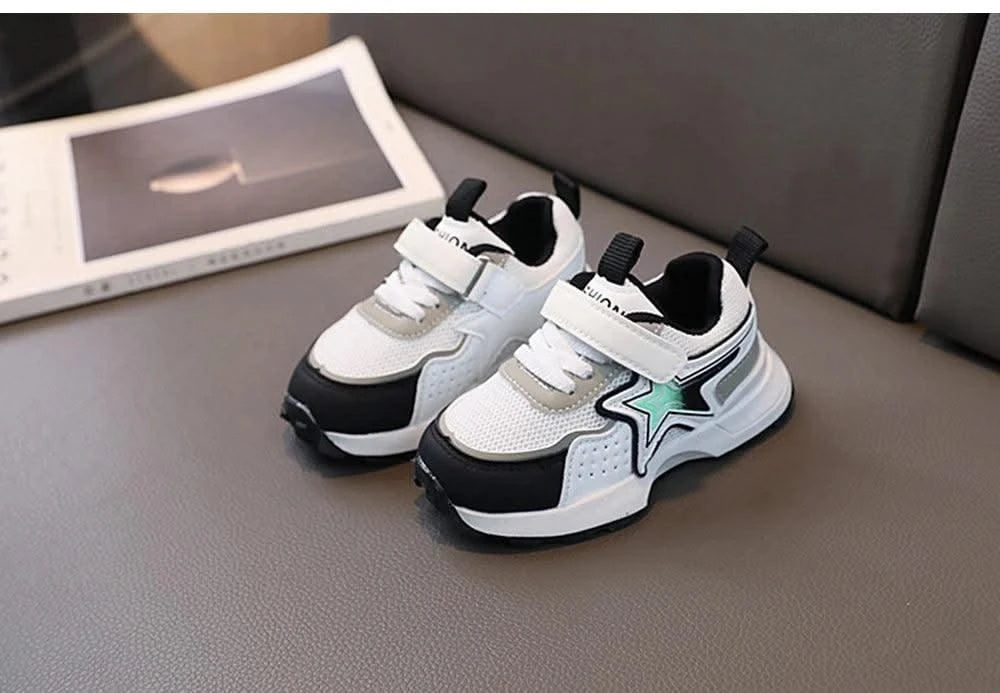 Kid's sports shoes for small and medium-sized children spring and autumn boys' sports shoes girls' mesh breathable running shoes