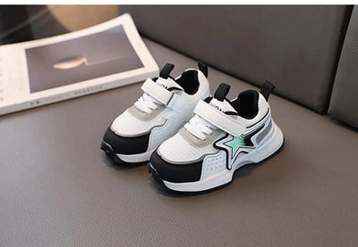 Kid's sports shoes for small and medium-sized children spring and autumn boys' sports shoes girls' mesh breathable running shoes