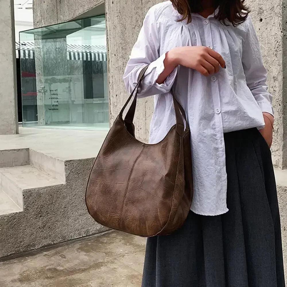 Women’s handbags vintage luxury leather shoulder bag designers large modern fashion brand female
