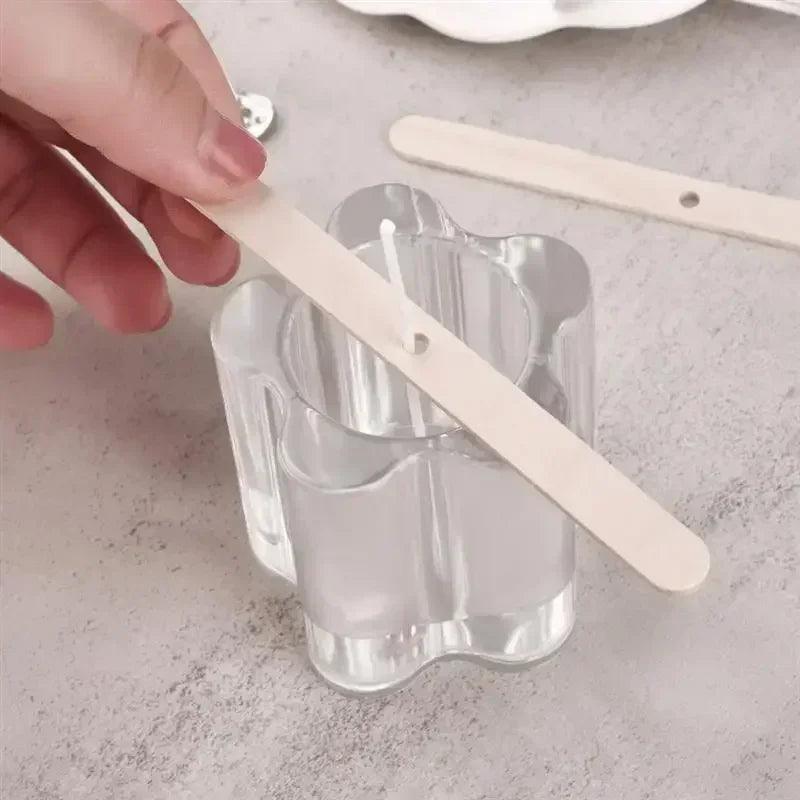 30-100pcs /set waxed cotton candle wicks set smokeless wax core diy soy woven kerosene lamp candles making supplies