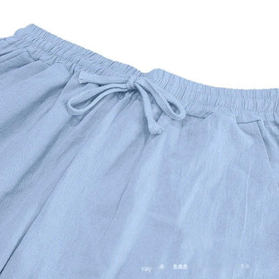 Men's Linen Wide-leg Pants for All Seasons Hip-hop Street Fashion Casual Pants Loose and Versatile Breathable Trousers for Men