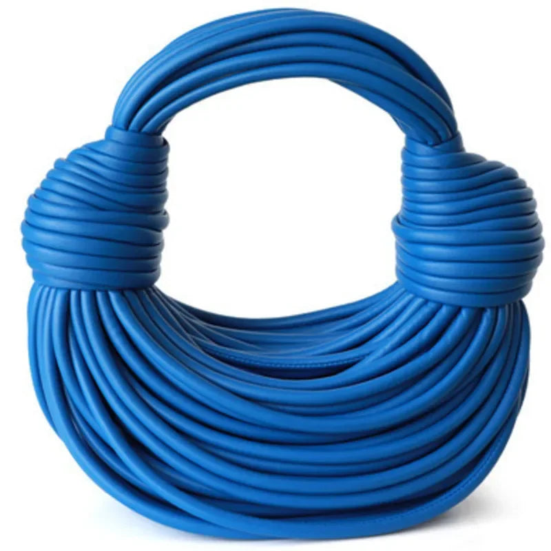 Handbags for Women 2025 New in Gold Luxury Designer Brand Handwoven Noodle Bags Rope Knotted Pulled Hobo Silver Evening Clutch