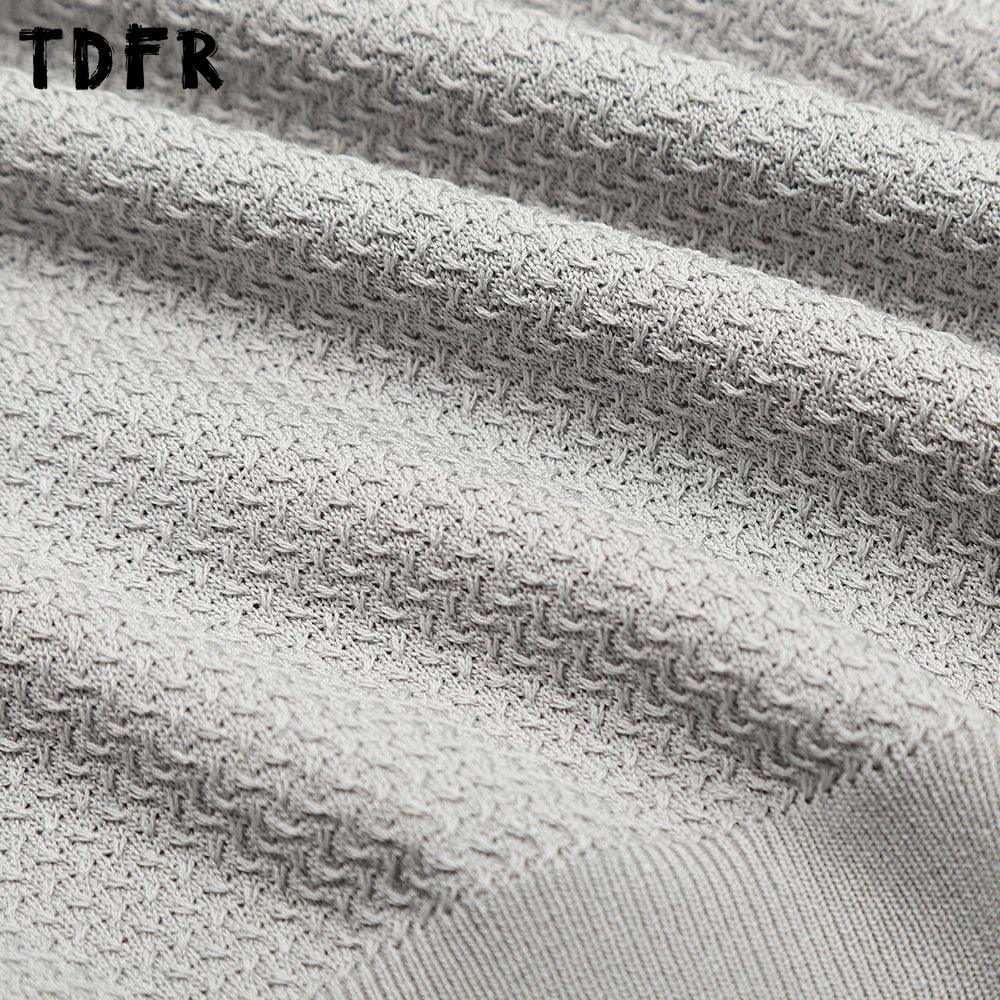 Solid Color Knitted Polo Shirts Mens Simple Summer Retro Casual Loose Half-Sleeve Lapel Tops Men