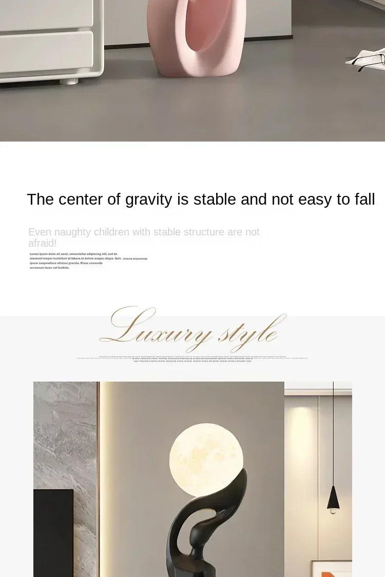 Home decor statue abstract art ornaments nordic living room large floor luminous sculpture housewarming gift interior