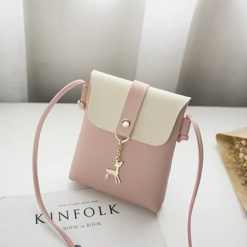 Fashion Handbags Women Bags Designer New Casual Bag Mobile Phone Bag Personality Deer Charm Single Shoulder Diagonal Bag