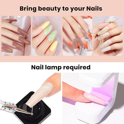 CHUNSU 3 In 1 Spider Gel Nail Polish No Wipe Functional UV Gel Creative Wire Drawing Liner Soak Off Magic Powder 5ML Clear  DIY