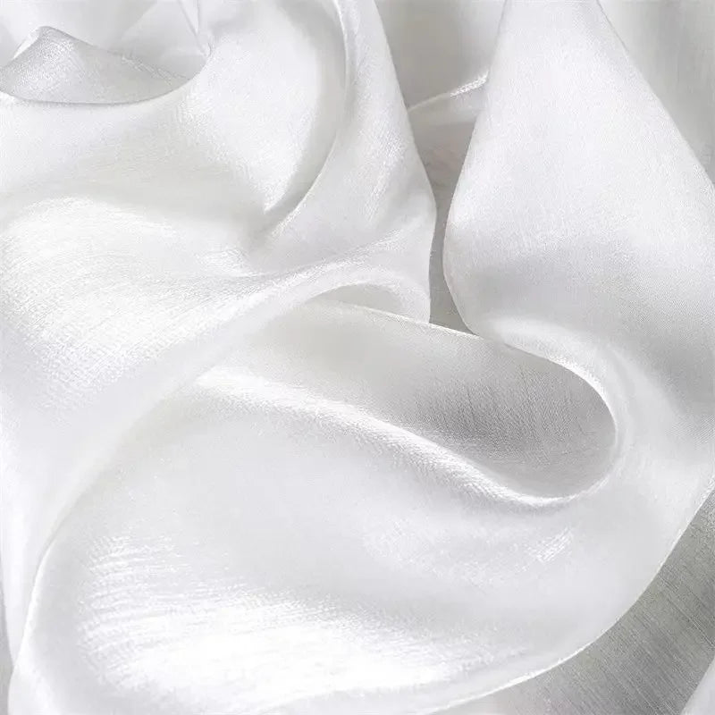 Mermaid Texture Gradient Reflective Fabric Illusion By The Meter for Shirt Full Dress Hanfu Clothing DIY Sewing Soft Cloth White