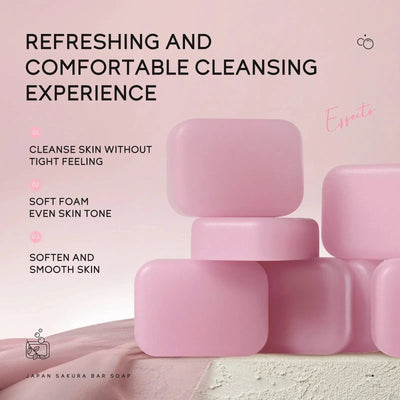 LAIKOU Sakura Facial  Body Whitening Soap Reduces Acne Dark Spot Deep Cleaning Cutin Brightening Skin 90g