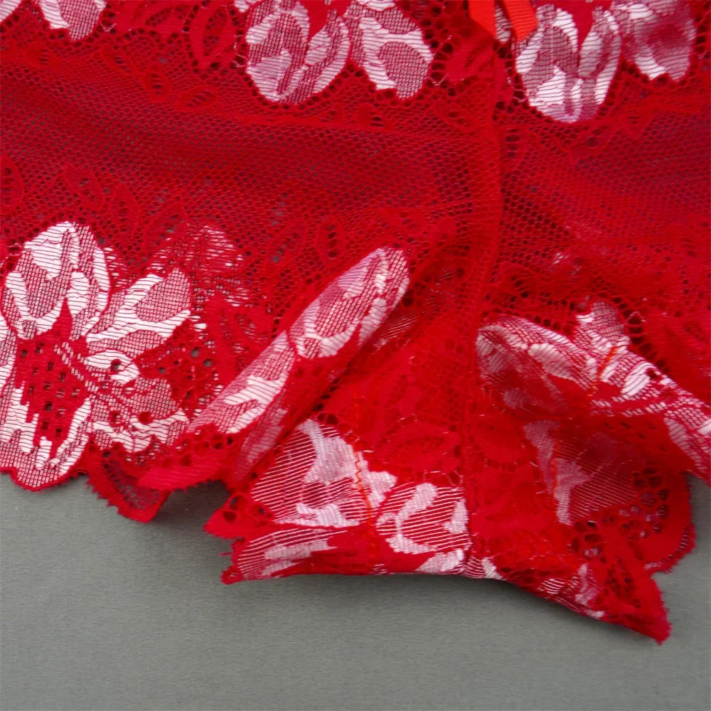 New 2023 Transparent Underwear Women Sexy Lace Panties Women Bikini Bottom Boyshorts Hollow Out Ladies Floral Boxers M-XXL