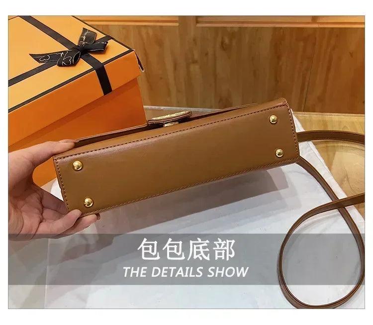 Women’s handbag new bags for women metal handle leather famous brand designer crossbody fashion trend shoulder bag