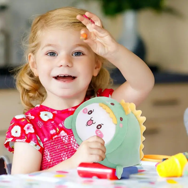 Plush Toy For Kids 7.8Inch Plush Toy Dinosaur Stuffed Animal Soft Cartoon Throw Pillow Lying Down Room Decor For Boys & Girls