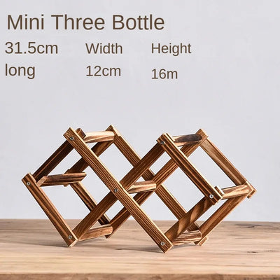 Stackable Wine Storage Shelves 3, 5, 6, 10 Bottles Wooden Wine Shelves Home Bar Utensils Wine Cabinets Bar Tools