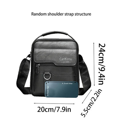 Men's bags can be carried on one shoulder with a slanted strap. Made of PU material, they are suitable for business outings.