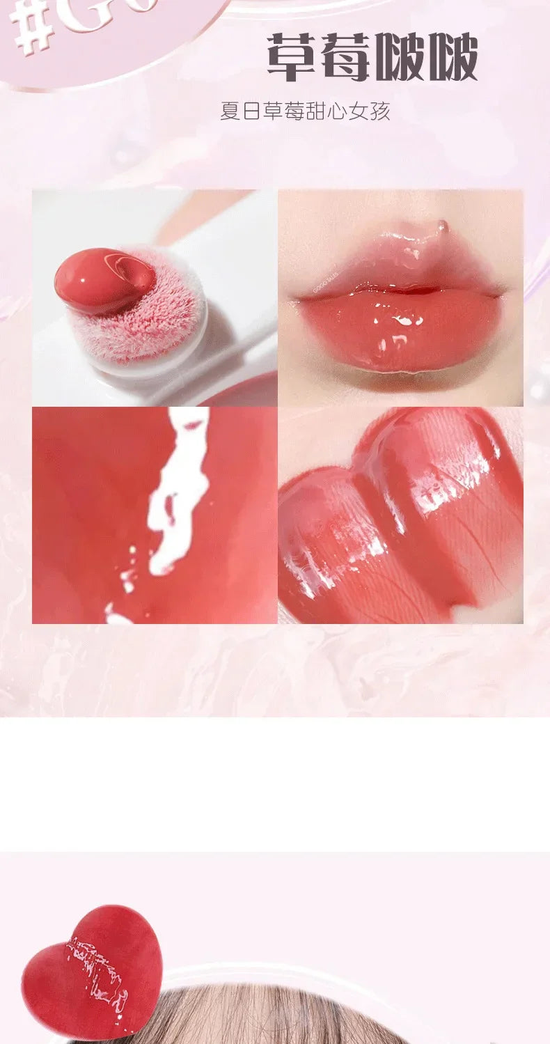 Gogotales Mirror Lip Gloss Moisturizer Shiny and Vegan Korean Vegan Liquid Lipstick Lip Jelly Plumper Gloss PROFESSIONAL MAKEUP