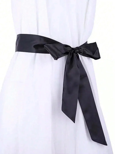 Light satin belt Dresses up for wedding can ware as scarf and hairband