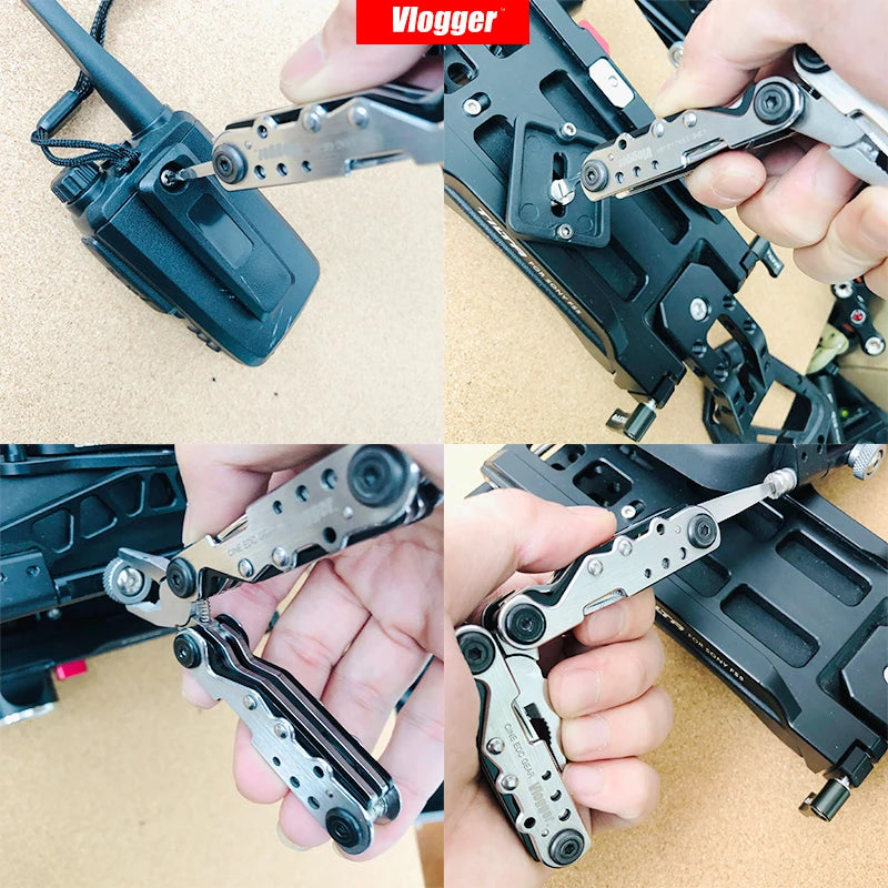 Vlogger Camera Accessories Tool KIT Multi functional combination screwdriver for Photographer For Camer Monitor Lighting Mic LED