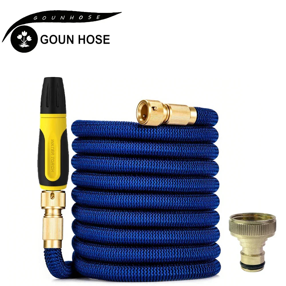 Flexible Rubber Garden Hose High Pressure Car Wash Hose Home Garden Daily Watering Tools Expandable Magic Water Pipes GOUN HOSE