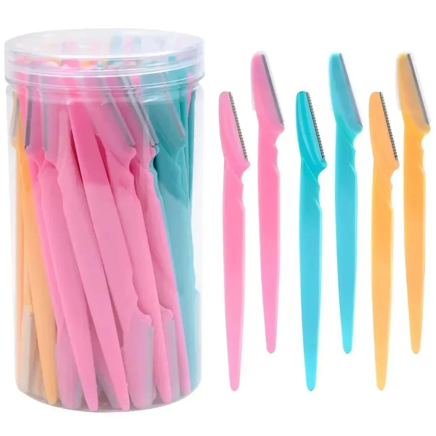 30 Pcs Eyebrow Razor For Women, Multipurpose Exfoliating Dermaplaning Tools And Facial Razor With Precision Cover,Safety Beauty