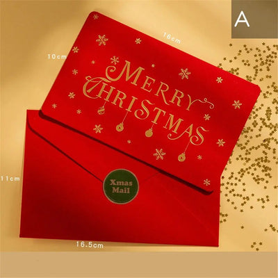 Birthday Party Supplies Best Wishes Thanksgiving Message Card Christmas Greeting Card Blessing Bronzing Merry Christmas