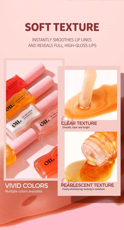 Water Light Honey Lip Oil Essence Long Lasting Moisturizing Fruity Shimmer Jelly Reduce Lip Lines Liquid Lipstick Gloss Makeup