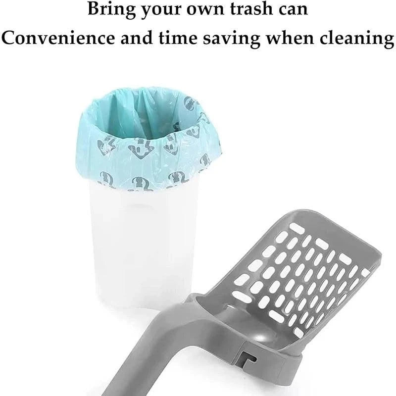 Cat Litter Shove Pet Litter Sifter Portable High-capacity Pets Cleanning Tool Detachable Pet Items with Refill Bag Cats Supplies