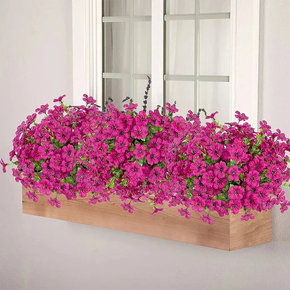 Fake Flowers Outdoor UV Resistant Faux Plants For Outside Yard Wedding Indoor Home Kitchen Farmhouse Decor Artificial Plants