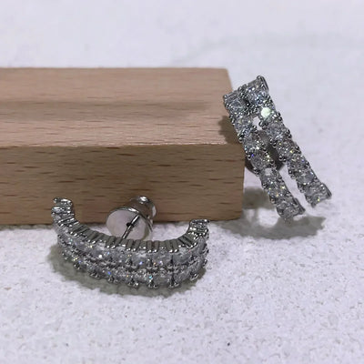 2025 New Trend Fine Jewelry Sets Charming White Geometric Crystal Fashion Pearl Necklace Ring Earrings Romantic Gift for Women