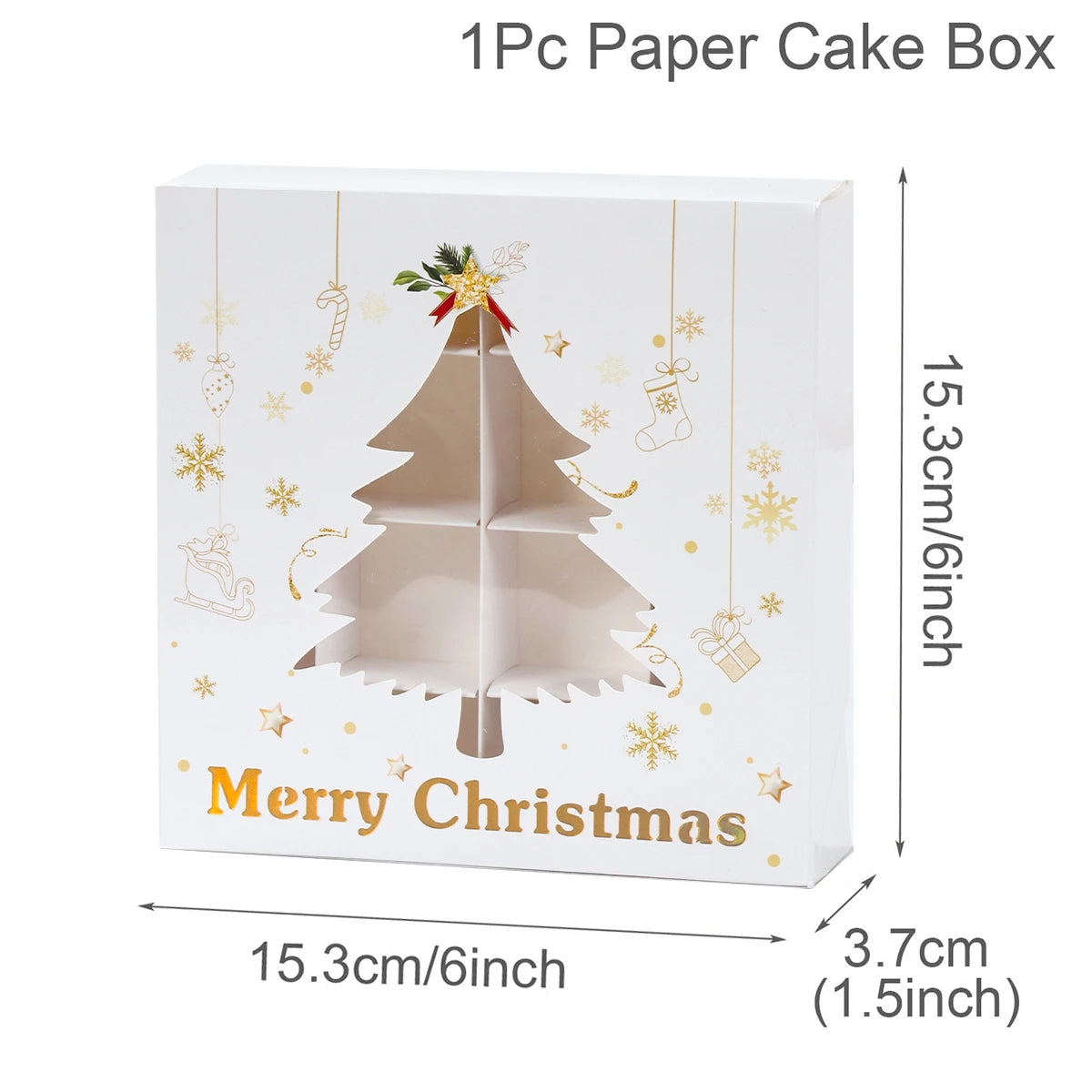 Christmas Candy Gift Box Merry Christmas Decorations For Home Kraft Paper Box Cookie Gift Box Packaging Bag navidad Natal Gifts