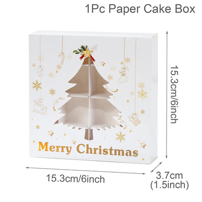 Christmas Candy Gift Box Merry Christmas Decorations For Home Kraft Paper Box Cookie Gift Box Packaging Bag navidad Natal Gifts