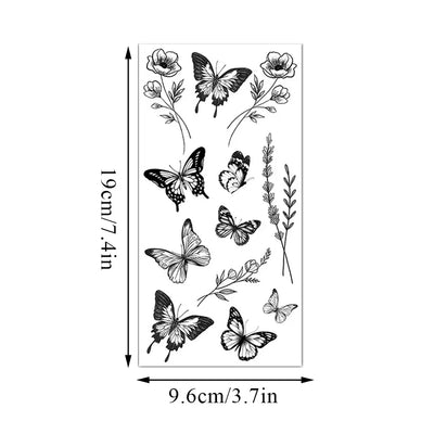 Sexy Temporary Tattoos For Women Water Transfer Sketch Tattoo Sticker Long Lasting Waterproof Body Art Tattoos Accessories