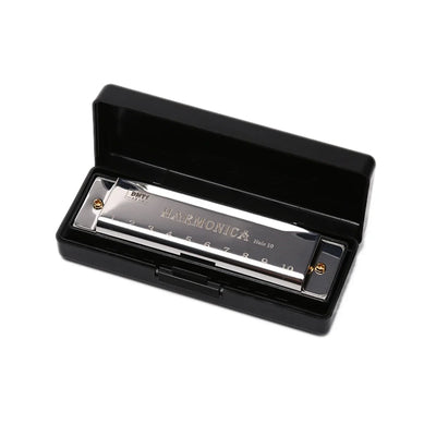 Harmonica Key of C 10 Hole Diatonic Harmonica C with Case for Beginner Students Kids Gift with Case