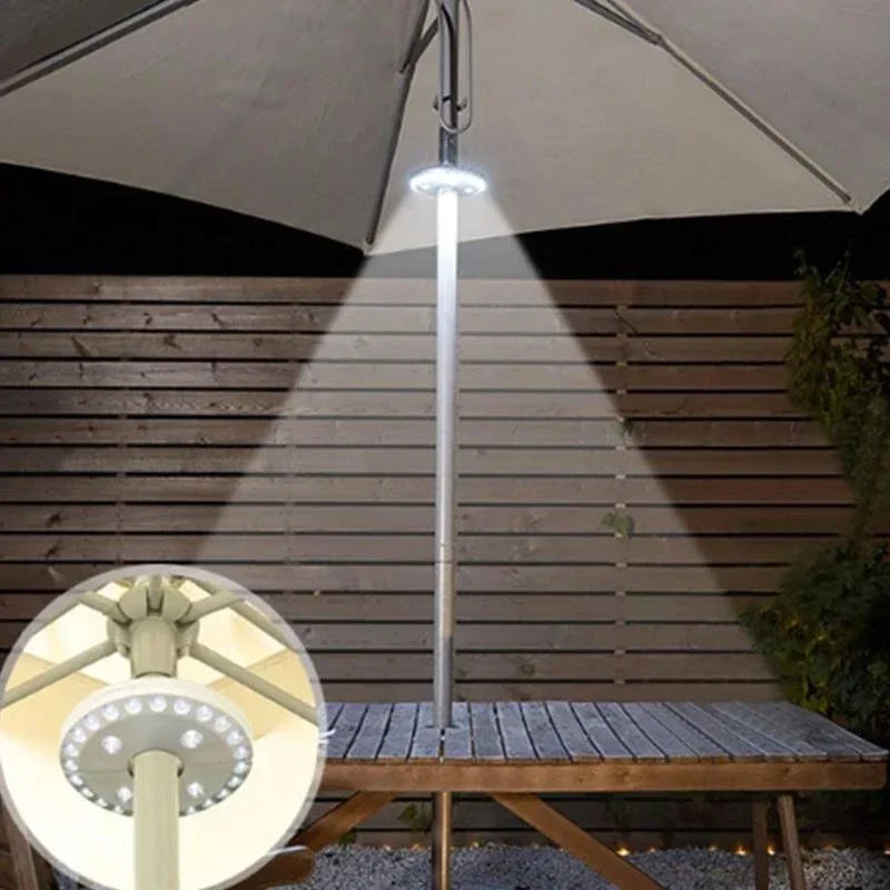 1PC Led Super Bright Patio LED Umbrella Light Outdoor Portable Camping Tent Light Lamp With Hook Garden Lantern Dropshipping