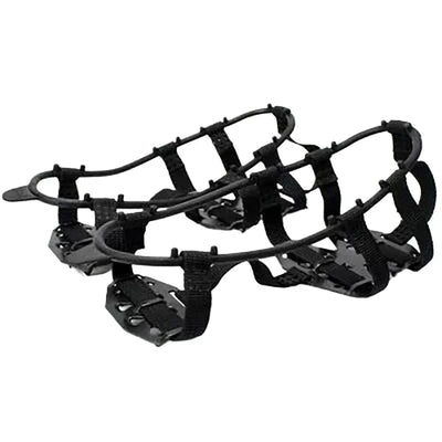 1 Pair M L Crampons Shoes Cover 24 Teeth Anti-Slip Ice Grips Gripper Shoes Boot Hiking Ice Climbing Shoe Spikes Climbing Chain