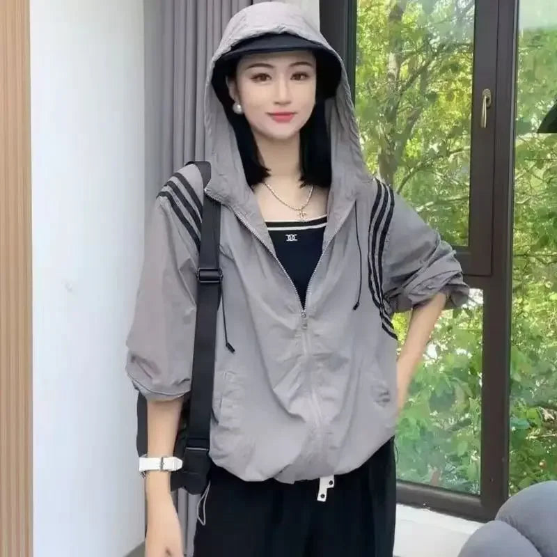 Loose Ultraviolet-Proof Sunscreen Clothing Jacket For Women