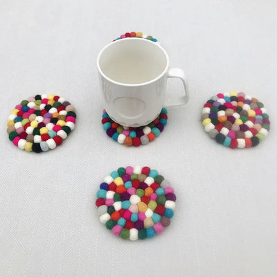 Wool Felt Singing Bowl Mat Handmade Colorful Sound Bowl Accessories Circular Musical Instrument Mats Square Seat Cushions