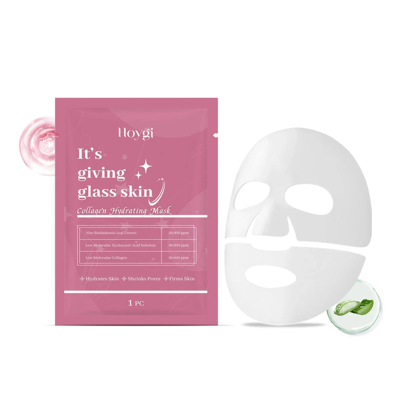 Collagen Face Mask Anti Aging Firming Moisturizing Refreshing Shrink Pore Brightening Overnight Mask Hyaluronic Acid Facial Mask