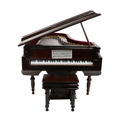 Handmade Wooden Musical Instruments Collection Decorative Ornaments Mini Piano Miniature Model Decoration Gifts