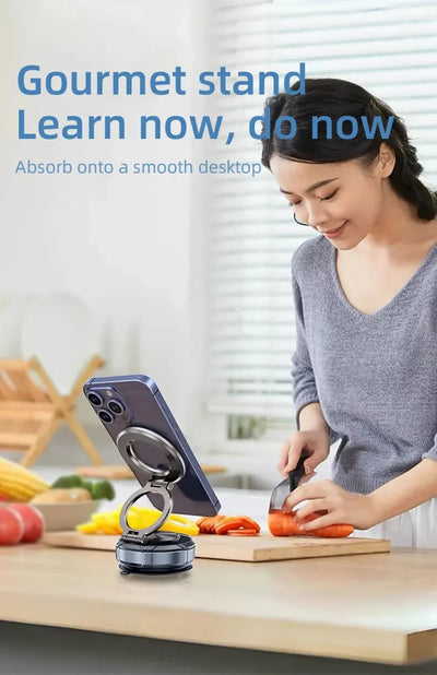 Magnetic Phone Holder Car Mount for MagSafe Enhanced Vacuum Suction Cup 360° Adjustable Cell Phone Accessorie for iPhone Android