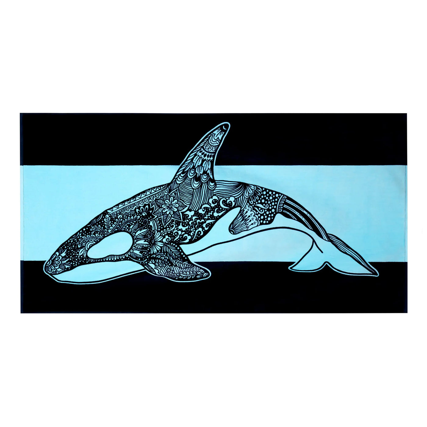 Beach Towels Tropical Animals Blue Unique Design Multiple Sizes Cotton Bath Towels Suitable for Kids and Adults
