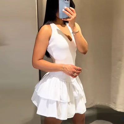 Halter Pink Dresses Chic v Neck For Women