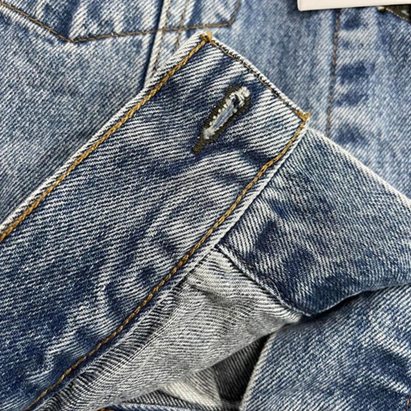 Dave&Di 2025 Minimalist Women's Denim Jacket Retro Washed Boyfriend Style Loose Bomber Jacket For Ladies