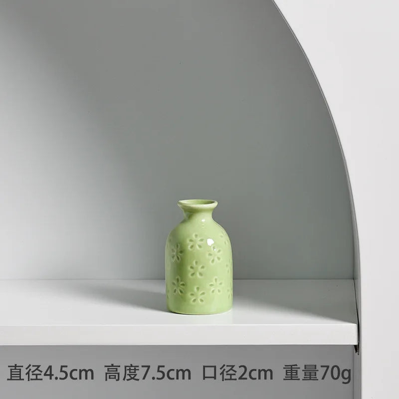Ceramic Small Vase, Ins Style, Modern High Appearance Level, Dried Flower Arrangement Vase, Home Decoration Piece Vases